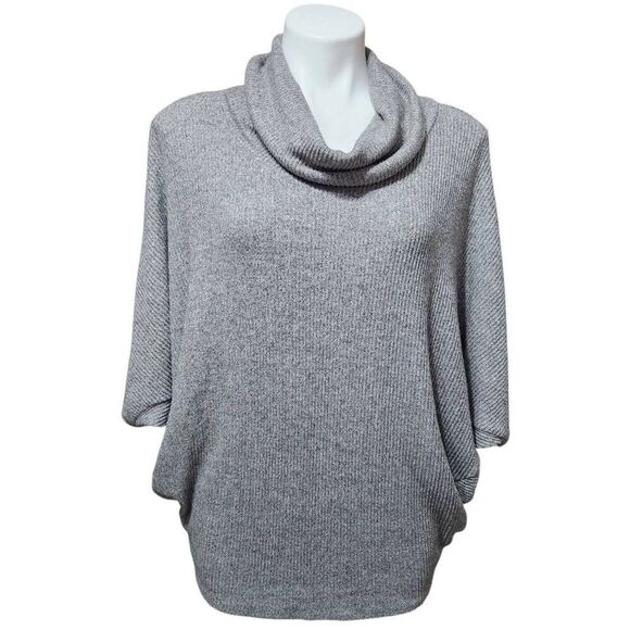 Vintage Korye cowl neck dolman tunic sweater lagenlook small gray - Picture 1 of 8